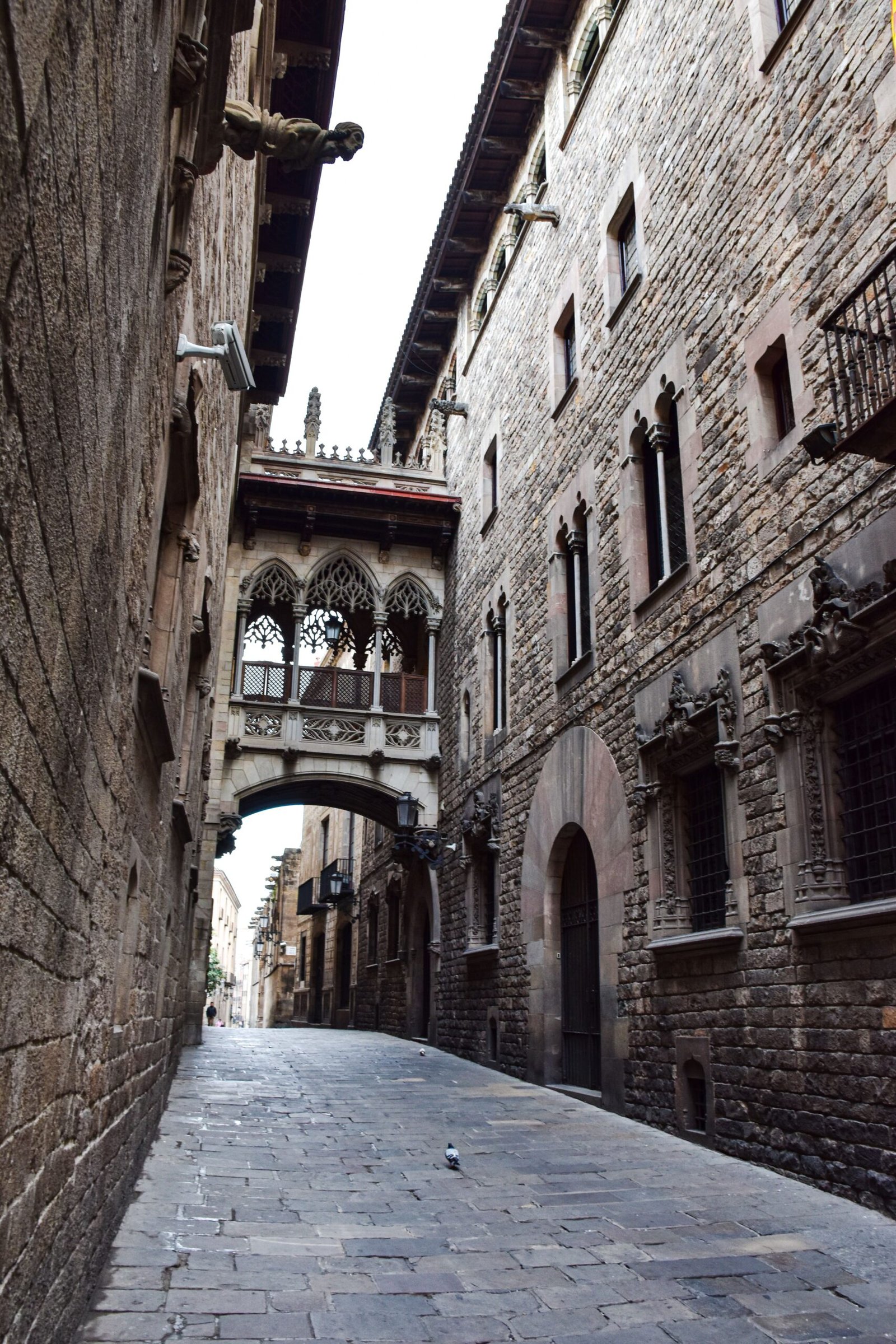 Ruas do Bairro Gótico em Barcelona