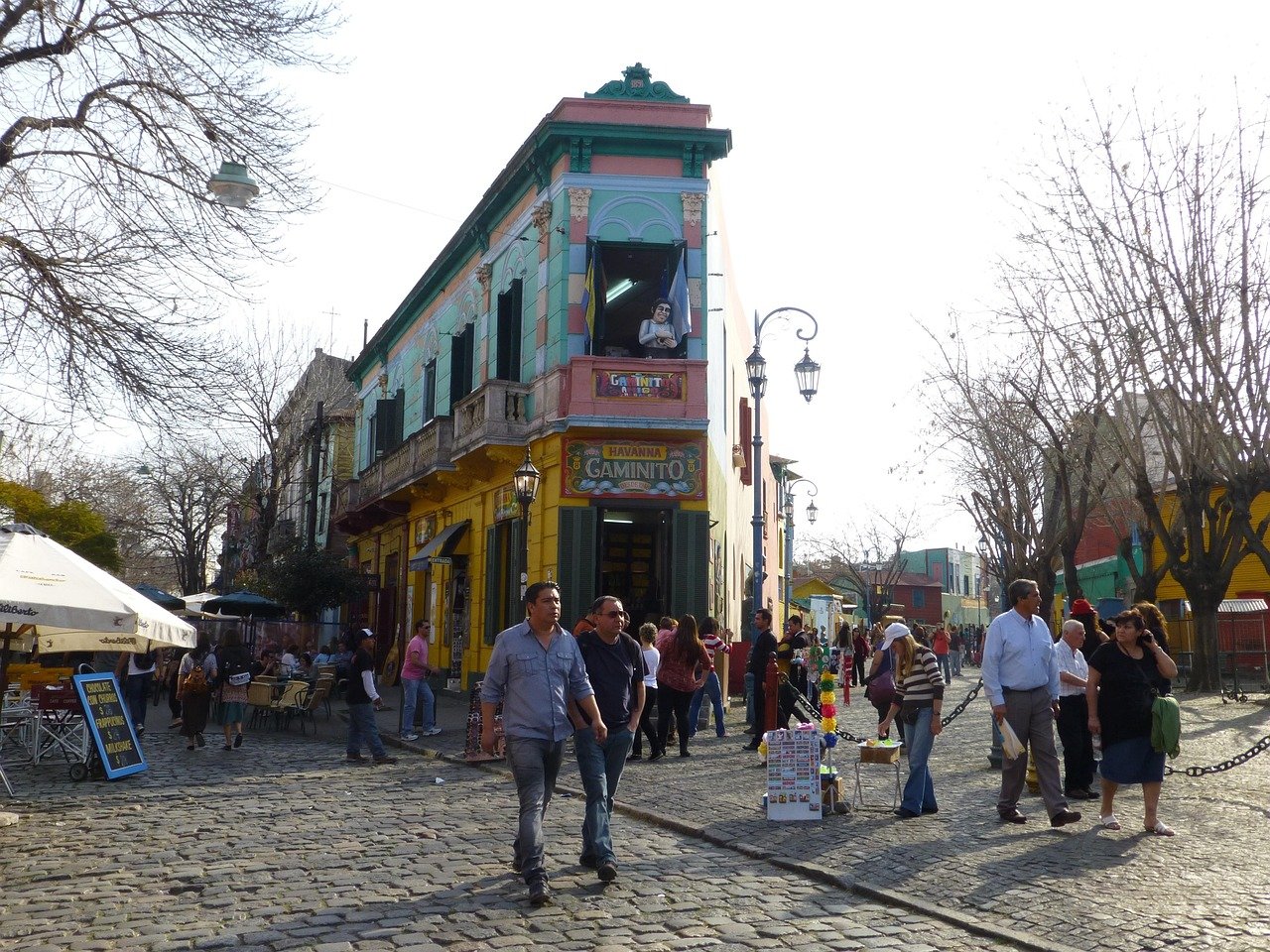 Casas coloridas do Caminito no bairro La Boca, Buenos Aires