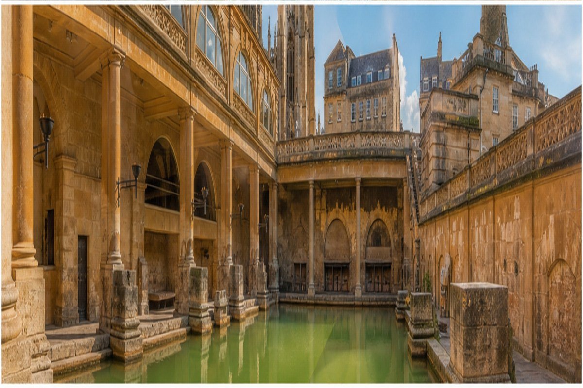 Roman Baths e arquitetura georgiana de Bath