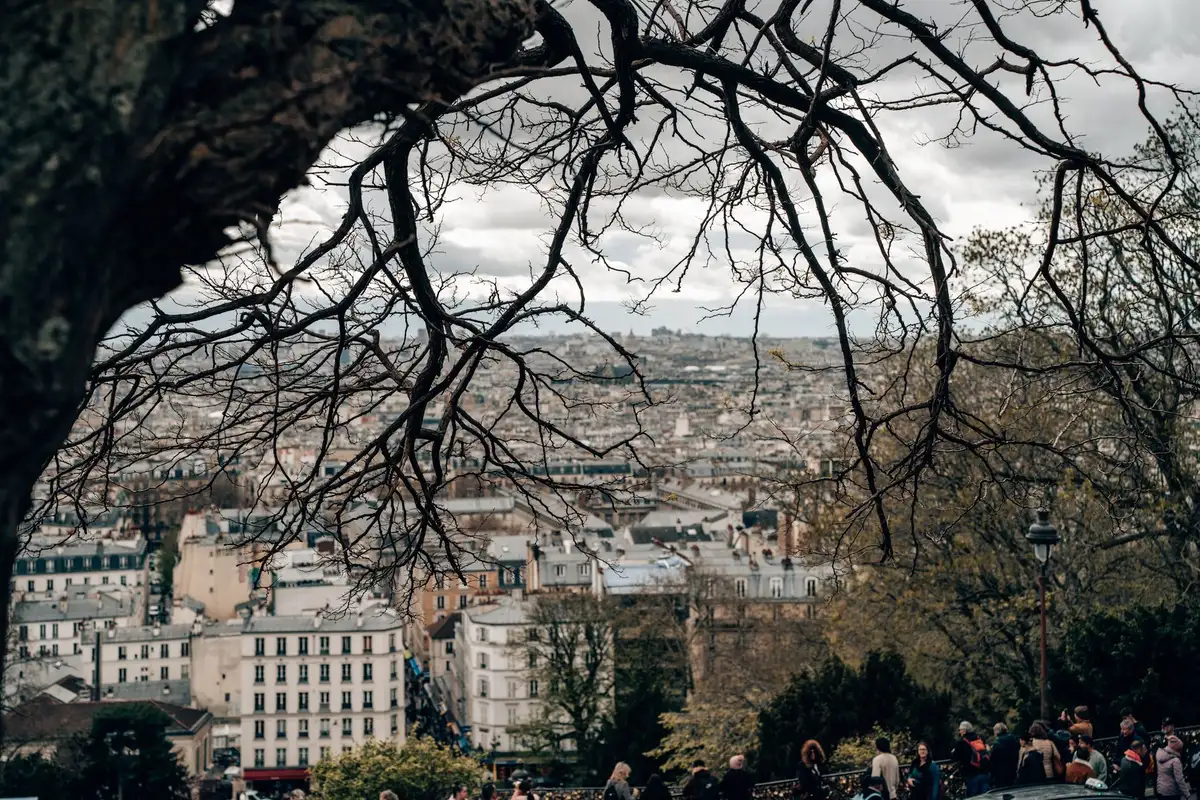Vista panorâmica de Paris a partir de Belleville