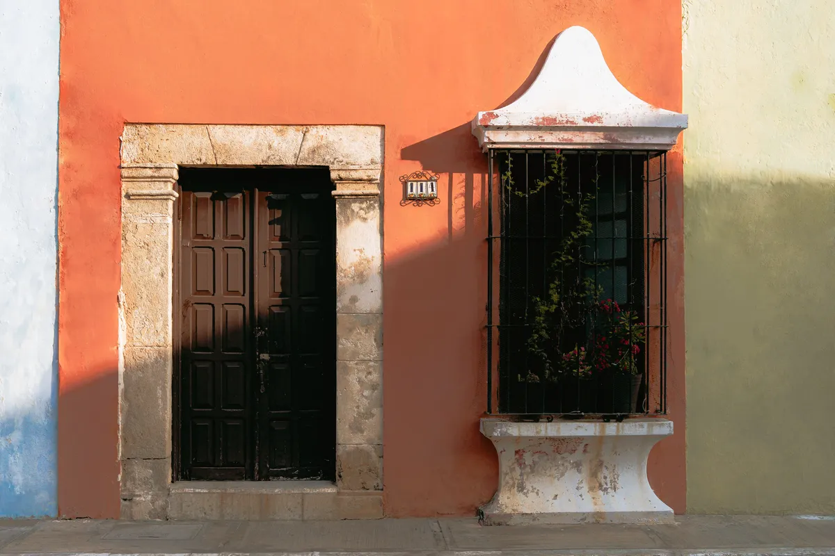 Fachadas coloridas no centro histórico de Campeche