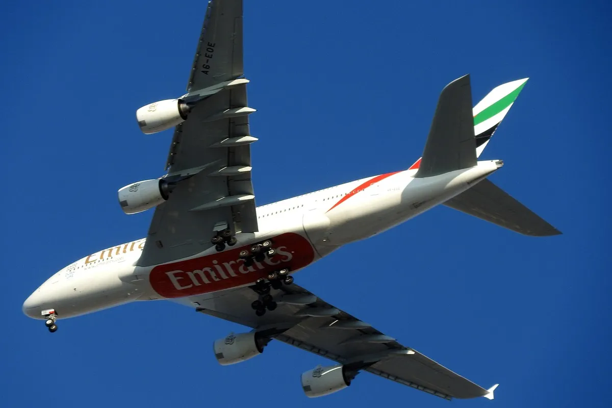 Avião em voo internacional