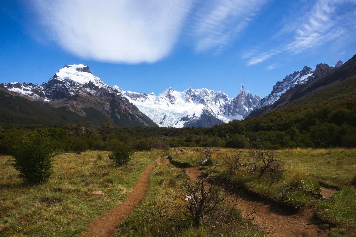 Monte Fitz Roy visto de El Chaltén, Patagônia Argentina