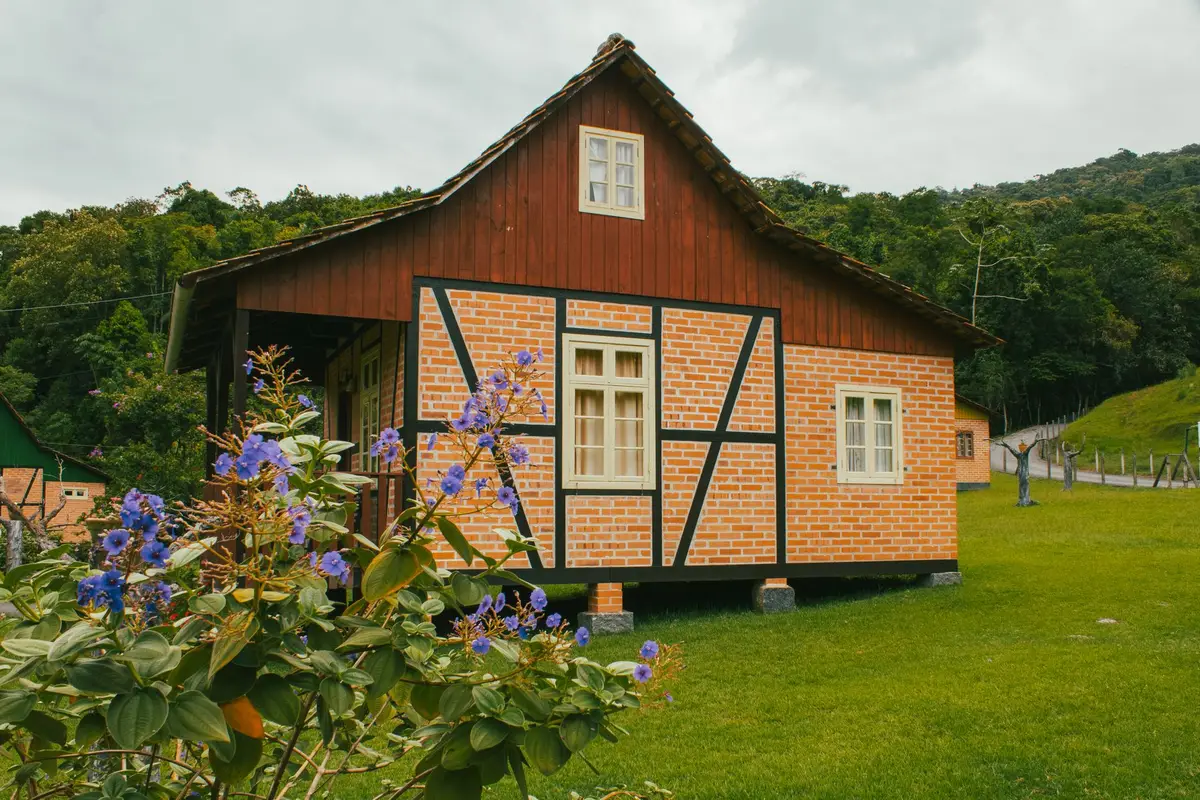 Casa em estilo enxaimel em Pomerode, Santa Catarina