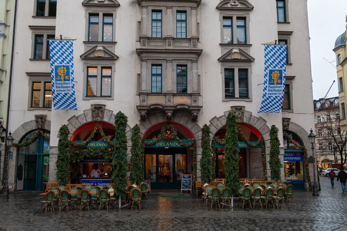 Fachada da Hofbrauhaus no centro de Munique