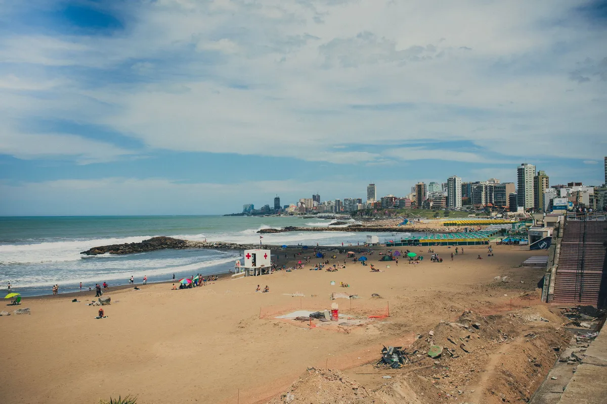 Beach on the Mar del Plata coast