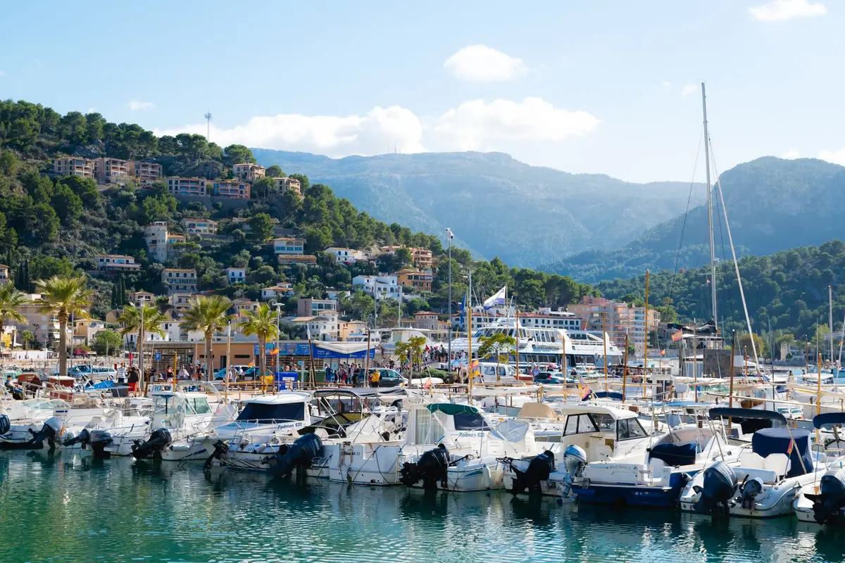 Voiliers ancrés dans la marina du port de Palma de Majorque