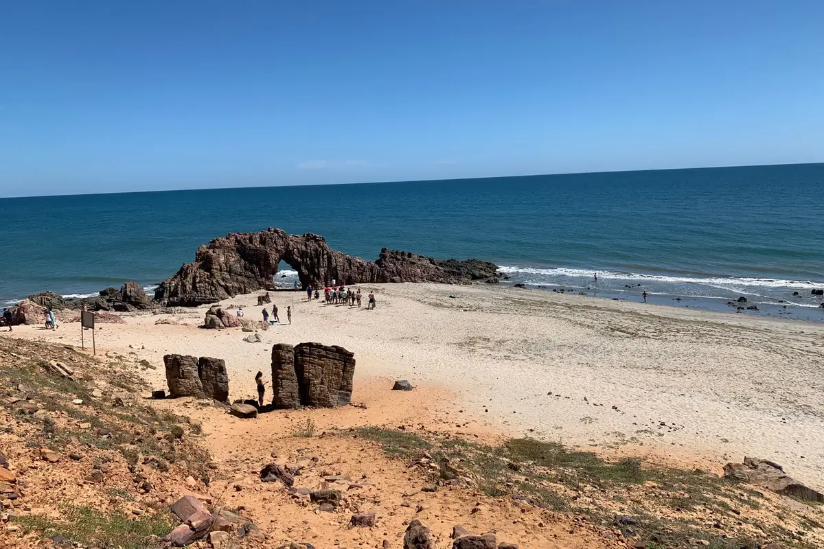Rochas na praia de Jericoacoara