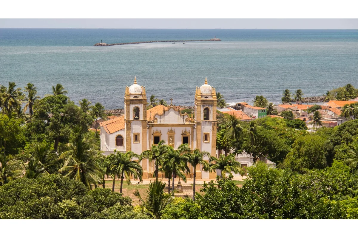 Casario colorido de Olinda perto do Recife