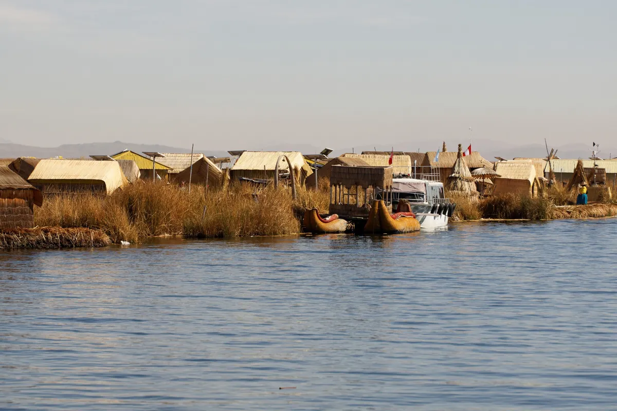 Ilhas flutuantes de Uros no Lago Titicaca