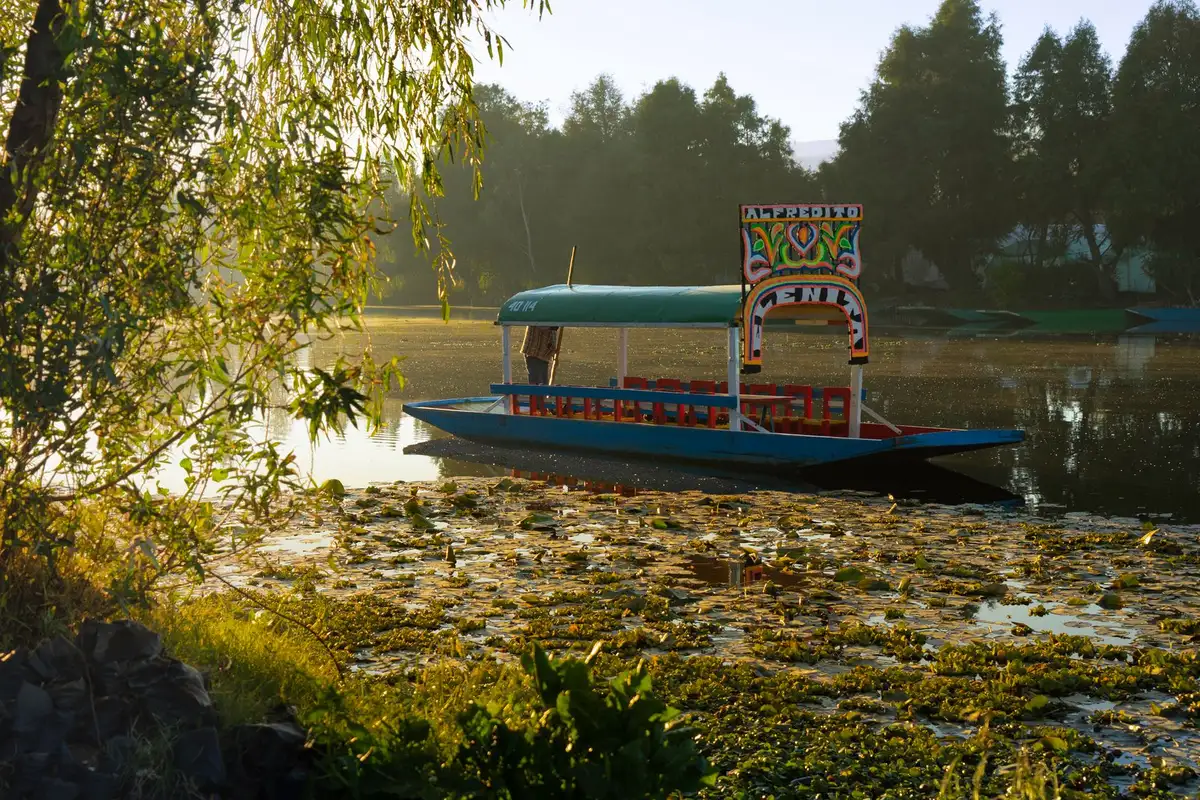 Trajinera nos canais de Xochimilco, Cidade do México