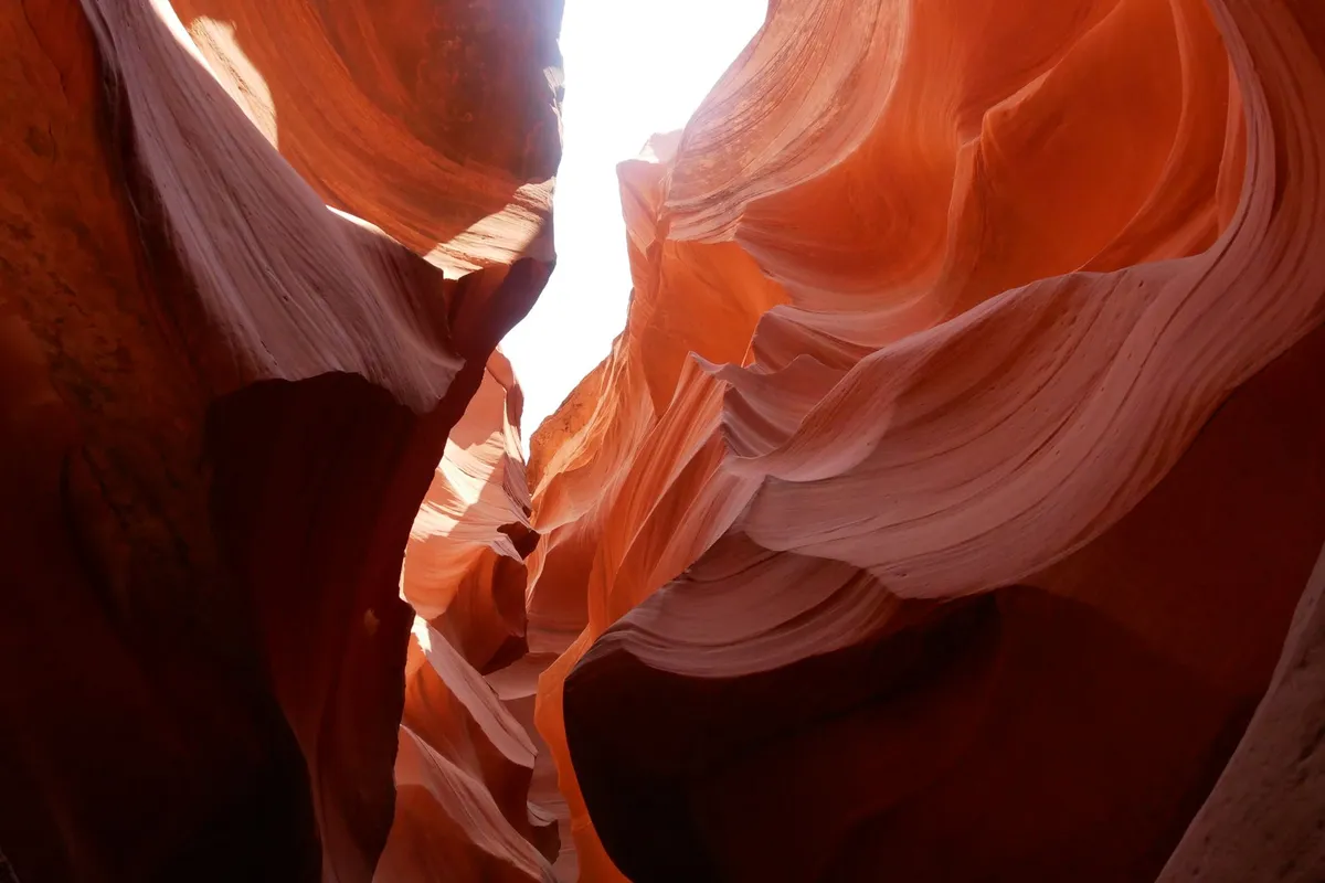Paredes de arenito no Antelope Canyon