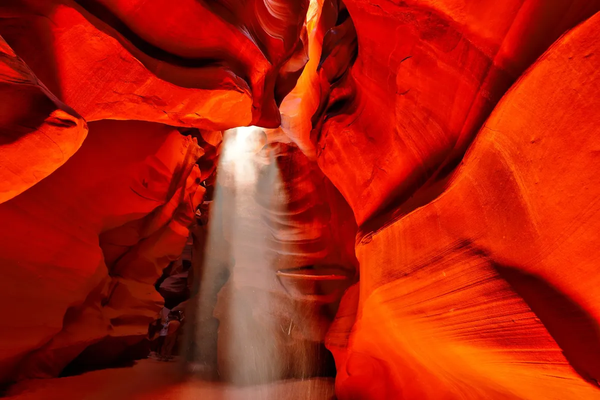 Interior de cânion de fenda no Arizona