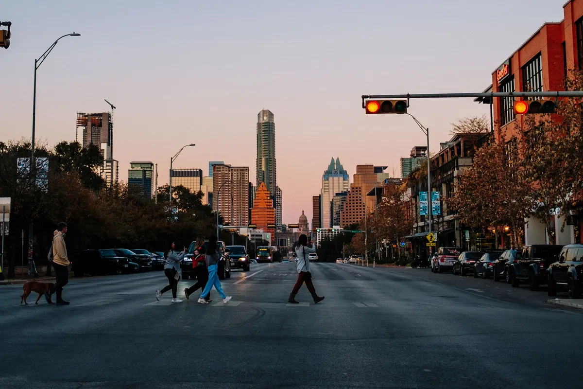 Rua em Austin, Texas