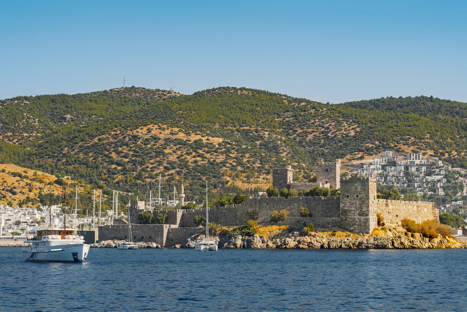 Castelo de Bodrum junto ao mar Egeu, na Turquia