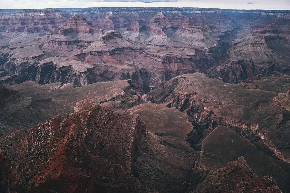 Paisagem ampla do Grand Canyon