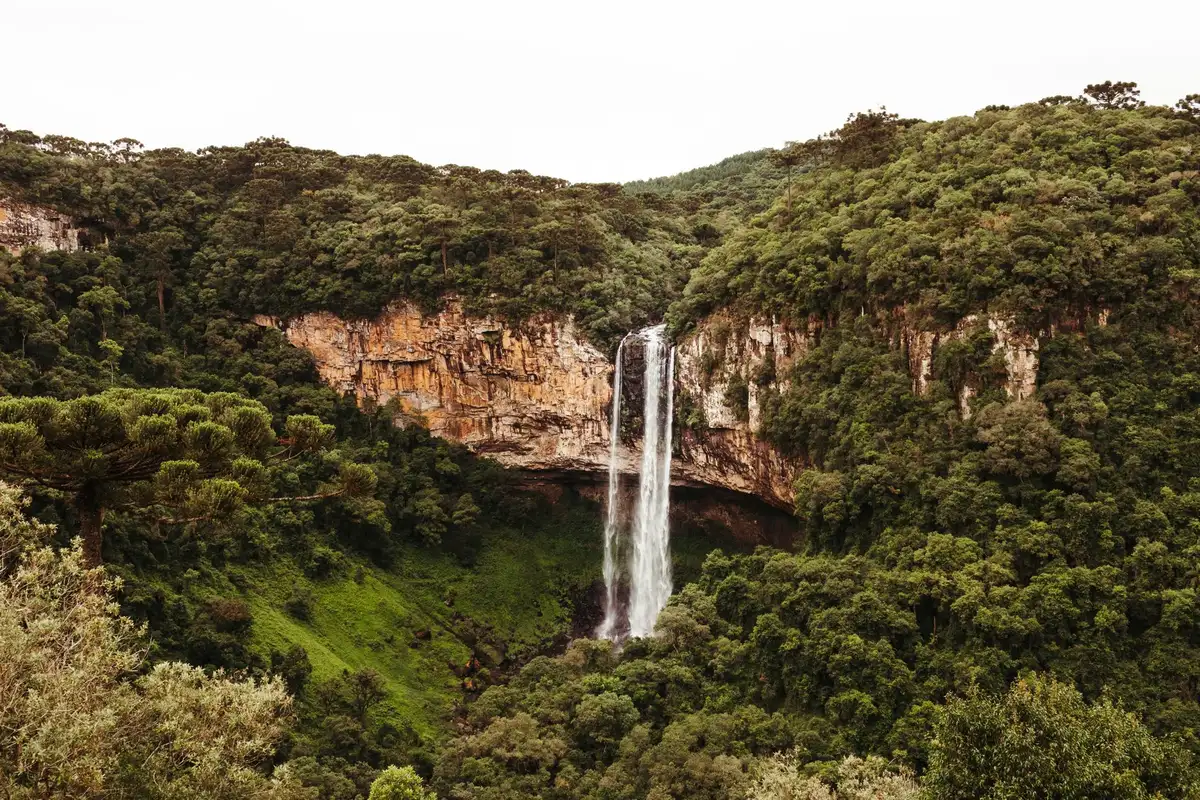 Cascata do Caracol em Canela vista do mirante