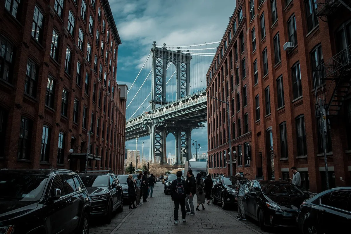 Vista da Manhattan Bridge em Dumbo