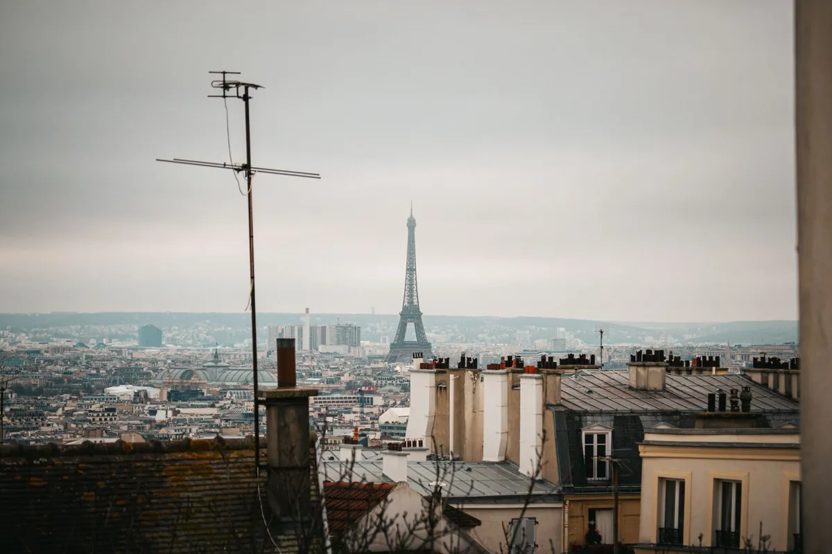 Vista de Paris com a Torre Eiffel