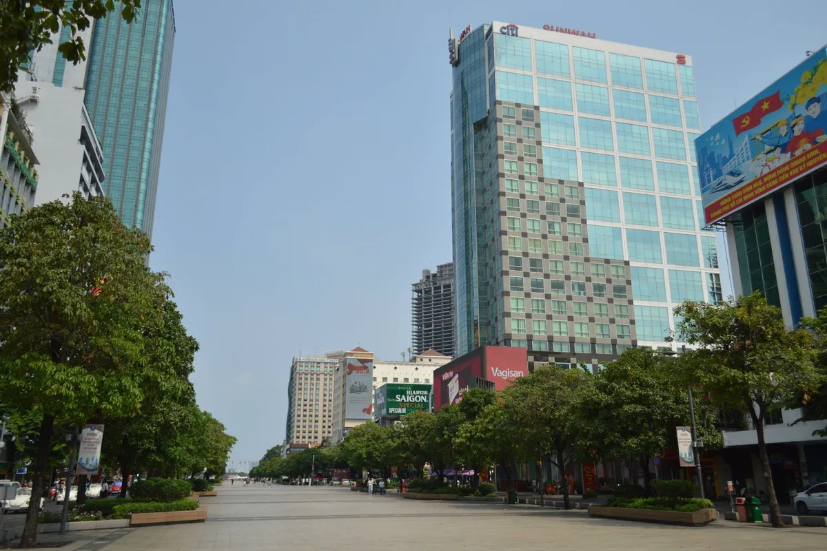 Horizonte urbano de Ho Chi Minh, no Vietnã