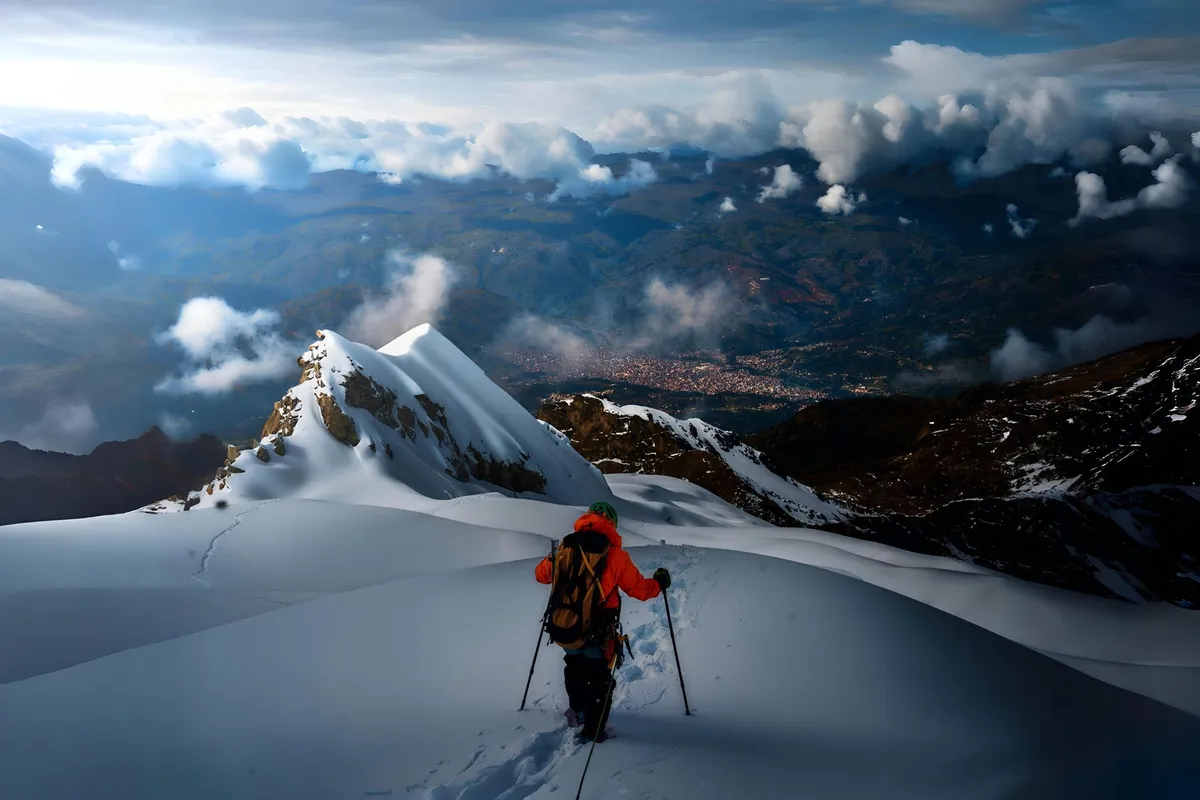 Trilha de montanha na região de Huaraz, Peru
