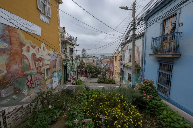 Mural de arte urbana em Valparaíso