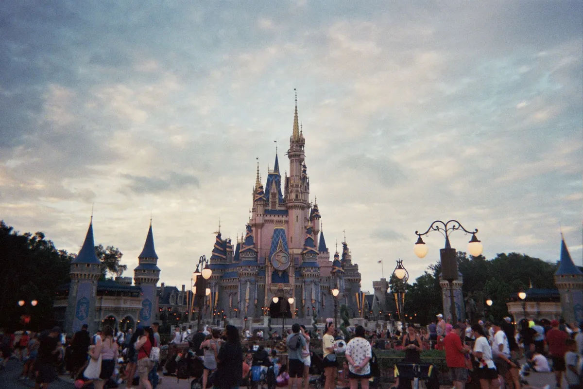 Castelo em parque temático para famílias em Orlando