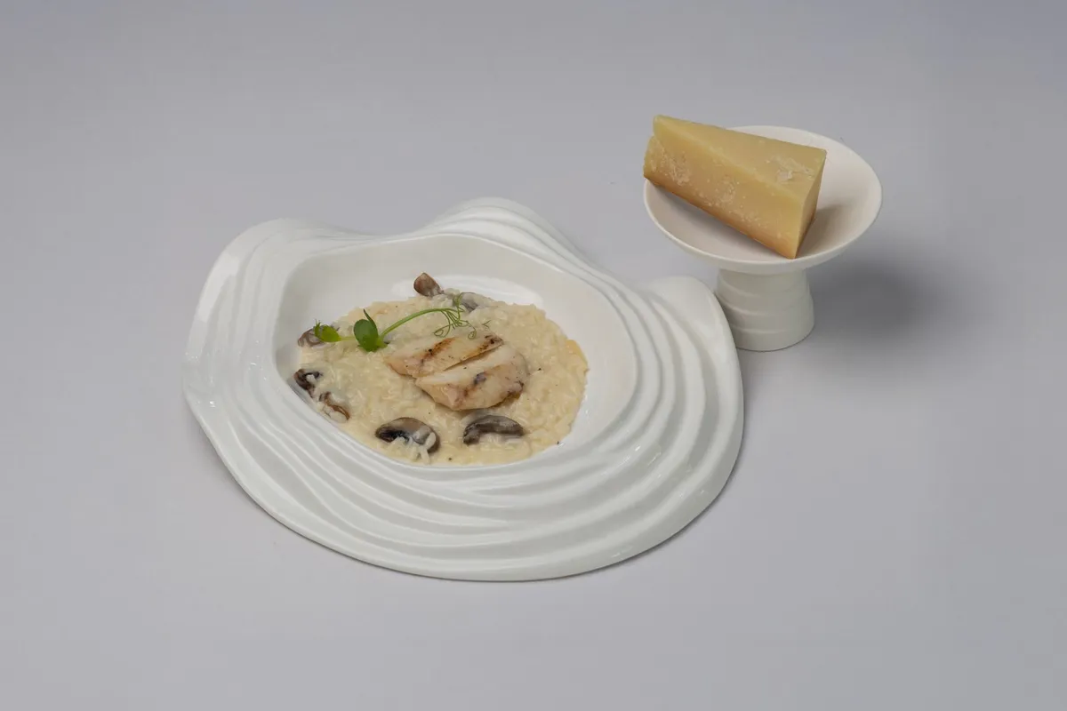 Creamy risotto, a signature Milanese dish