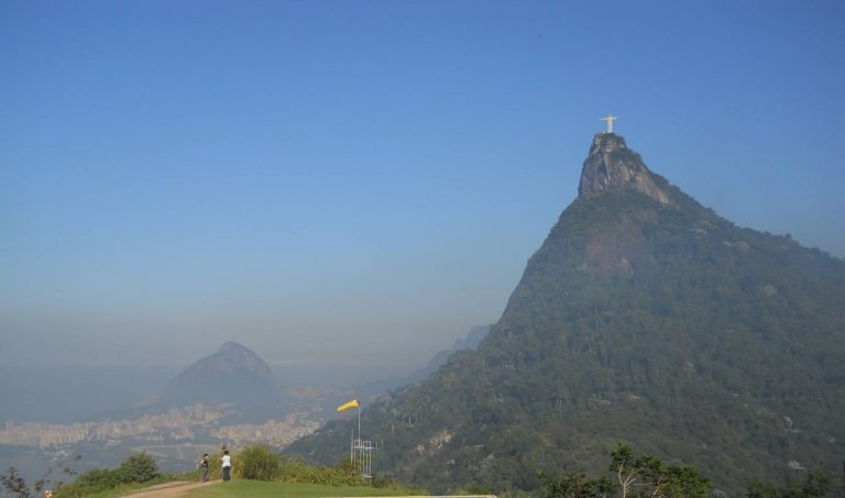 Vista panorâmica do Mirante Dona Marta no Rio de Janeiro
