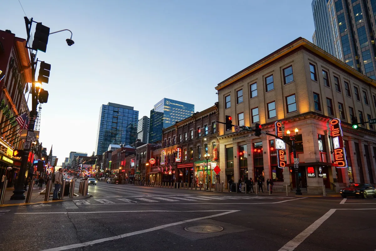 Rua Broadway em Nashville