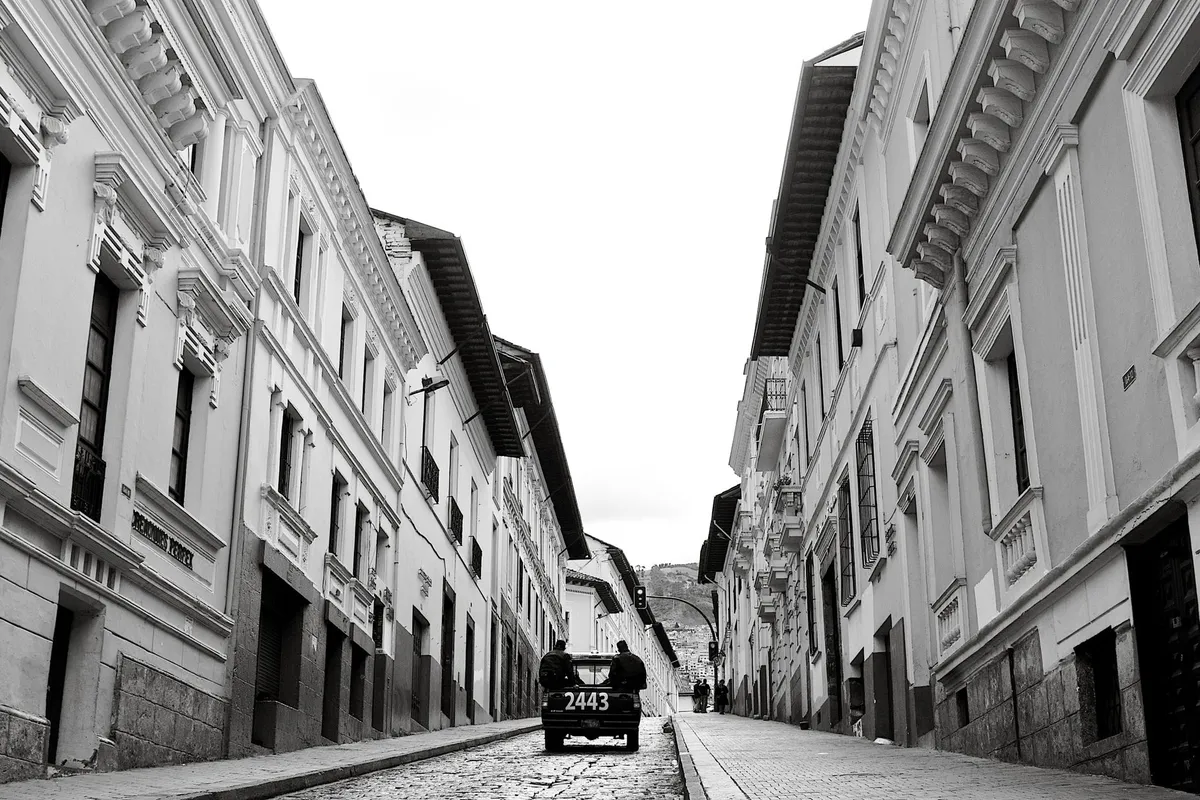 Rua histórica de Quito