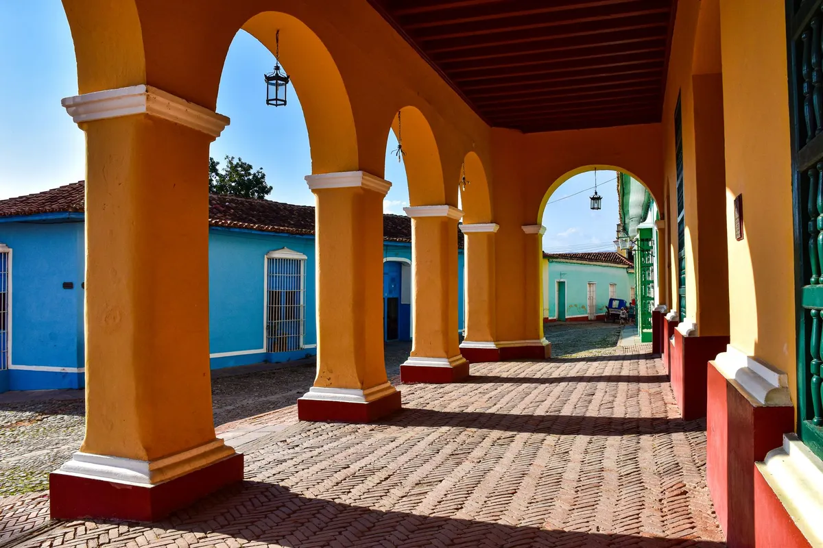 Casario colonial no centro histórico de Trinidad, Cuba