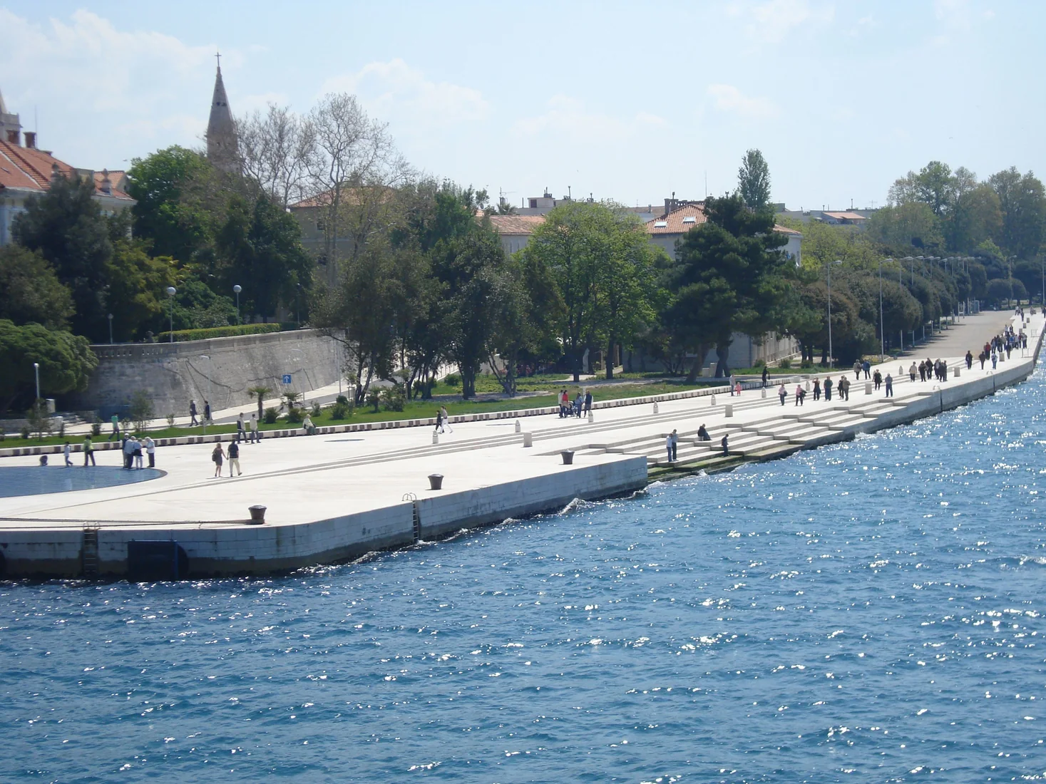 Órgão do Mar na orla de Zadar, Croácia