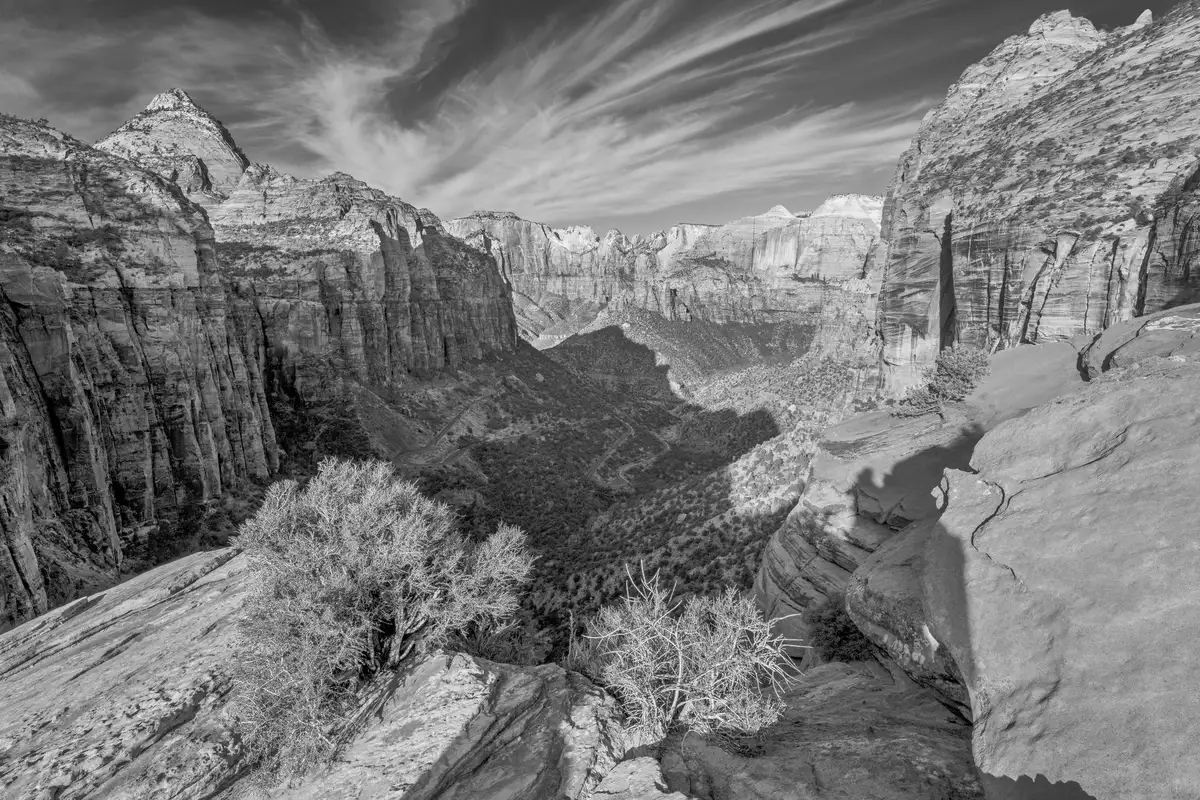 Vista de Angels Landing no Zion National Park