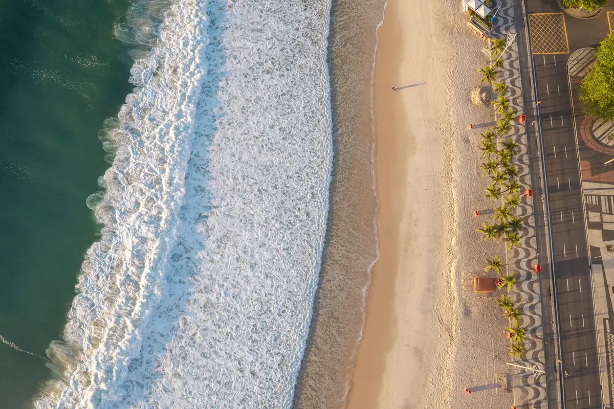 Orla de Copacabana no Rio de Janeiro