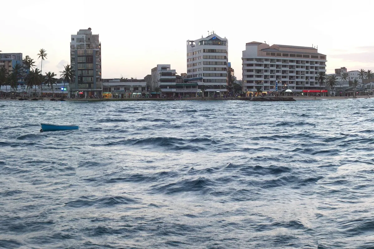 Mar e paisagem costeira de San Andrés