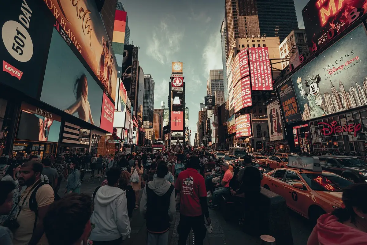 Times Square em Nova York durante o dia