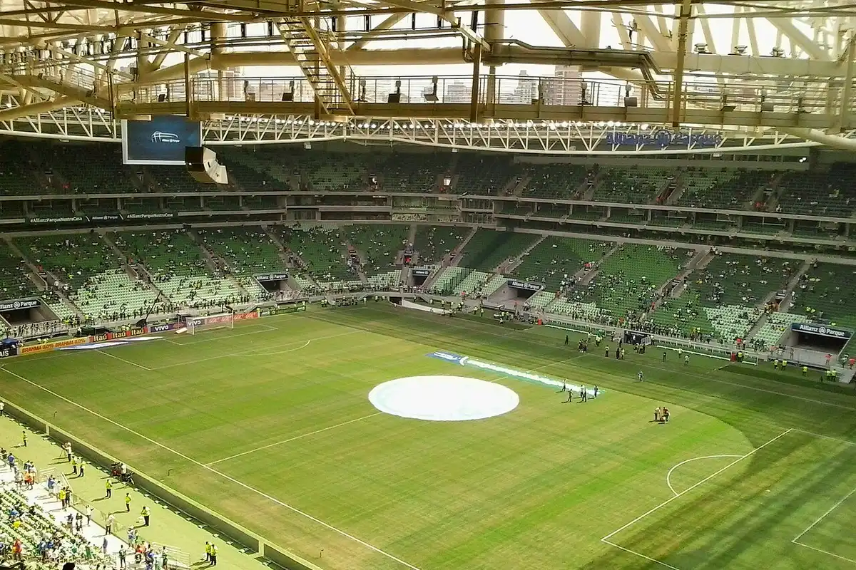 Vista da arquibancada superior do Allianz Parque em São Paulo