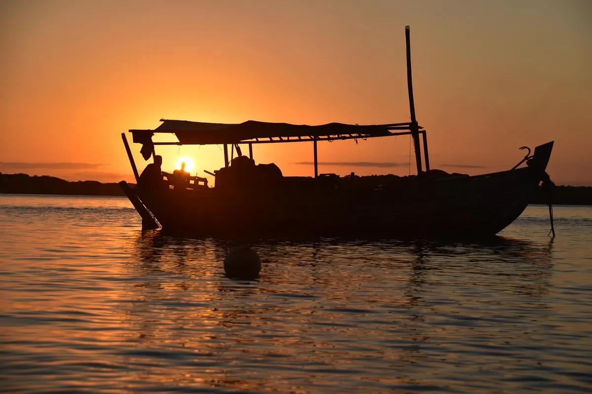 Pôr do sol na praia de Boipeba, Bahia