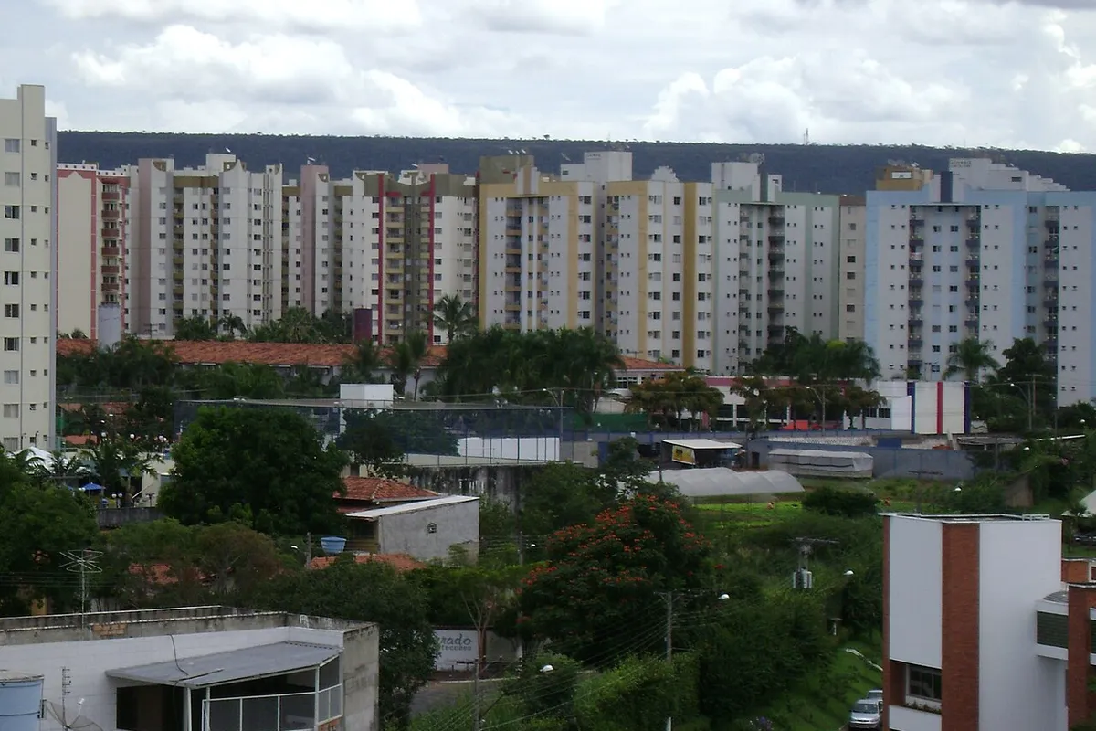 Vista de Caldas Novas, Goiás, cidade dos parques termais