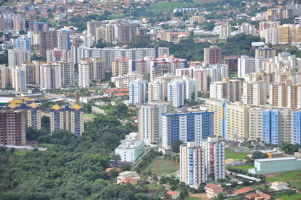 Vista aérea da cidade de Caldas Novas