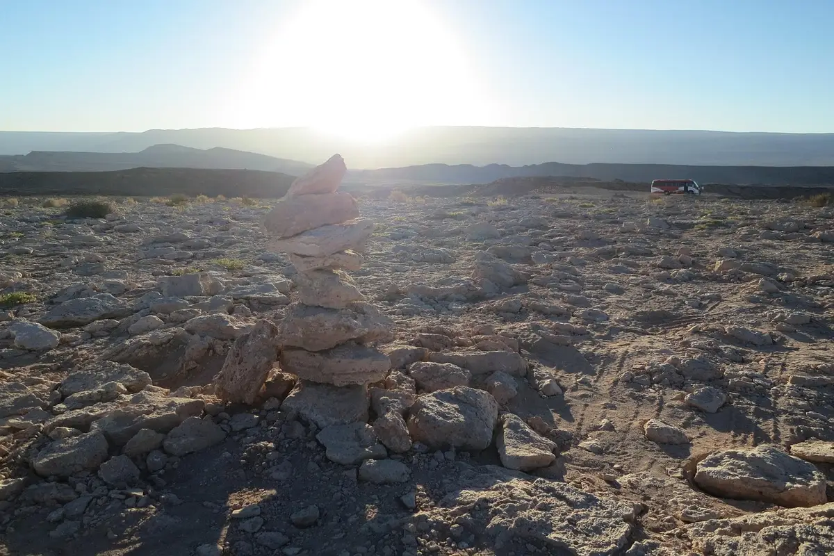 Formações de sal e areia do Valle de la Luna, perto de San Pedro de Atacama