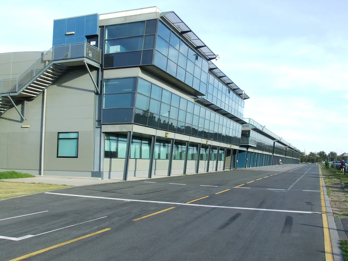 Edifício dos boxes do circuito de Albert Park, em Melbourne