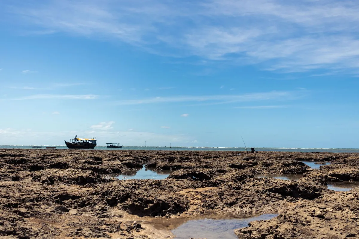 Vista de una playa de Morro de São Paulo, Bahía