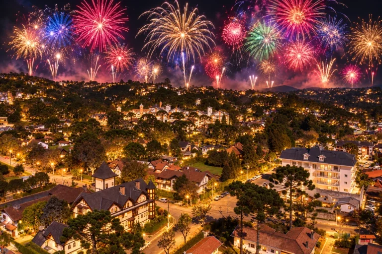 Fin de año en Campos do Jordão 2027: fuegos artificiales y cenas