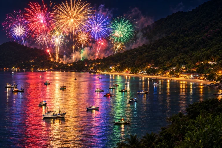 Réveillon na Ilha Grande 2027: Abraão, fogos e barcos