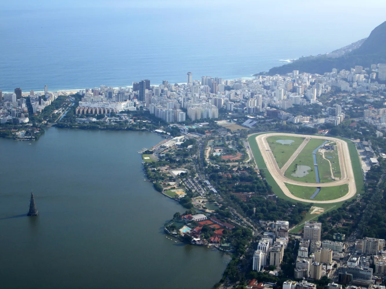 Área do Jockey Club e entorno da Lagoa no Rio