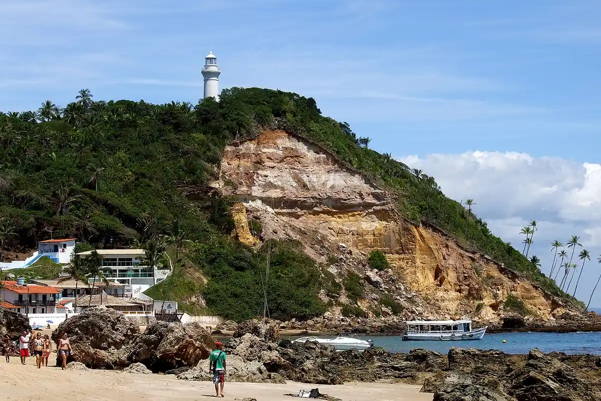 Vista del pueblo y de las playas de Morro de São Paulo, Bahía